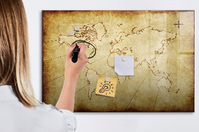 Kresliaca magnetická tabuľa Mapa sveta s osobnými spomienkami