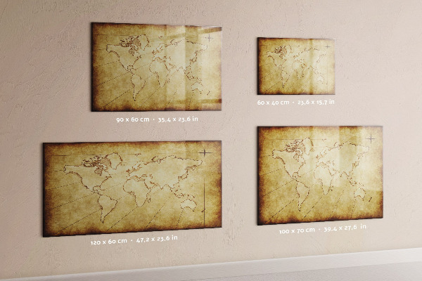 Kresliaca magnetická tabuľa Mapa sveta s osobnými spomienkami