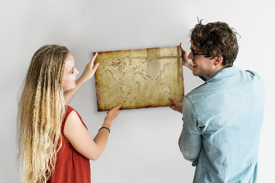 Kresliaca magnetická tabuľa Mapa sveta s osobnými spomienkami