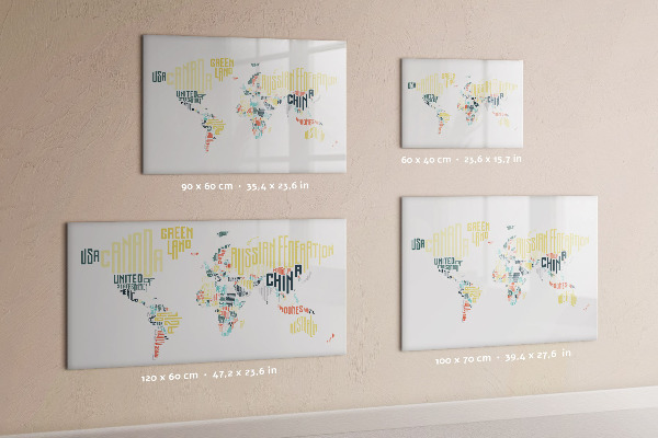 Magnetická popisovateľná tabuľa Mapa sveta s osobnými spomienkami