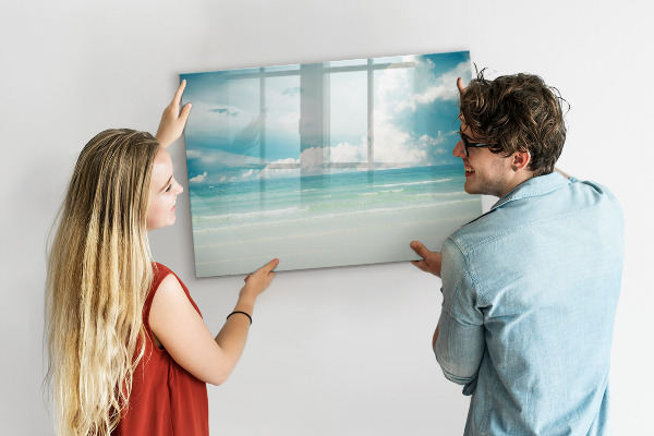 Magnetická popisovateľná tabuľa Magnetická tabuľa s fotografiami prímorskej krajiny