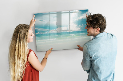 Magnetická popisovateľná tabuľa Magnetická tabuľa s fotografiami prímorskej krajiny