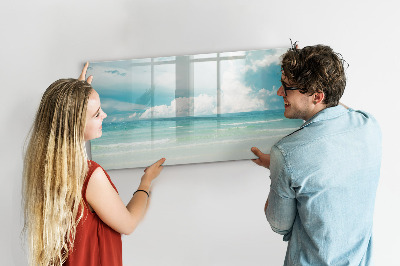 Magnetická popisovateľná tabuľa Magnetická tabuľa s fotografiami prímorskej krajiny