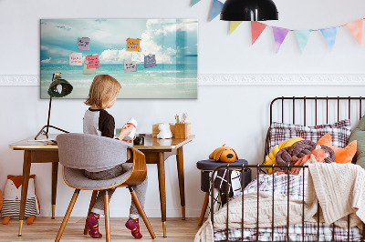 Magnetická popisovateľná tabuľa Magnetická tabuľa s fotografiami prímorskej krajiny