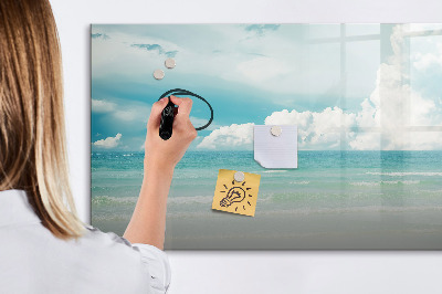 Magnetická popisovateľná tabuľa Magnetická tabuľa s fotografiami prímorskej krajiny