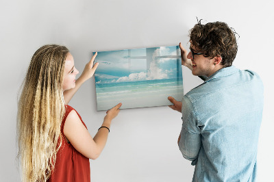 Magnetická popisovateľná tabuľa Magnetická tabuľa s fotografiami prímorskej krajiny