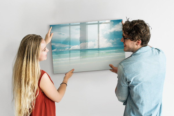 Magnetická popisovateľná tabuľa Magnetická tabuľa s fotografiami prímorskej krajiny