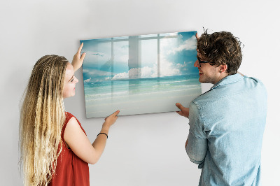 Magnetická popisovateľná tabuľa Magnetická tabuľa s fotografiami prímorskej krajiny