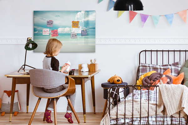 Magnetická popisovateľná tabuľa Magnetická tabuľa s fotografiami prímorskej krajiny