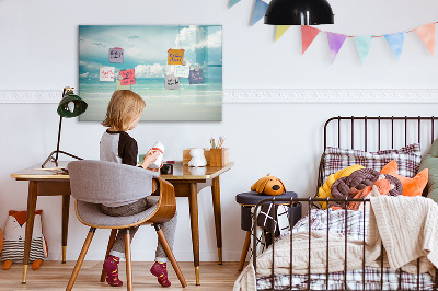 Magnetická popisovateľná tabuľa Magnetická tabuľa s fotografiami prímorskej krajiny