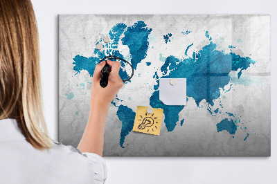 Kresliaca magnetická tabuľa Mapa sveta s osobnými fotografiami