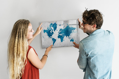 Kresliaca magnetická tabuľa Mapa sveta s osobnými fotografiami