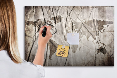 Magnetická popisovateľná tabuľa Mapa sveta s fotografiami a príslušenstvom