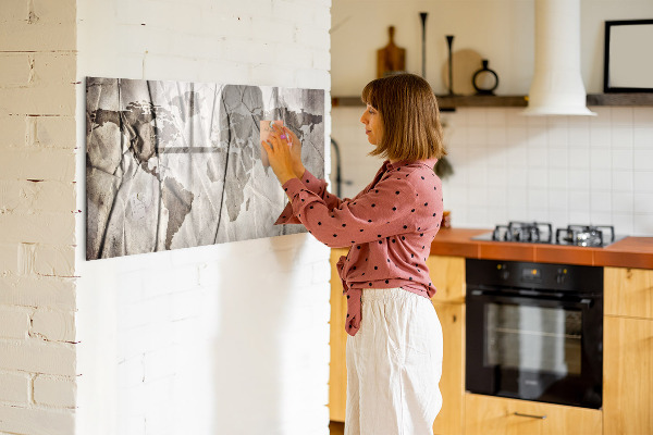 Magnetická popisovateľná tabuľa Mapa sveta s fotografiami a príslušenstvom