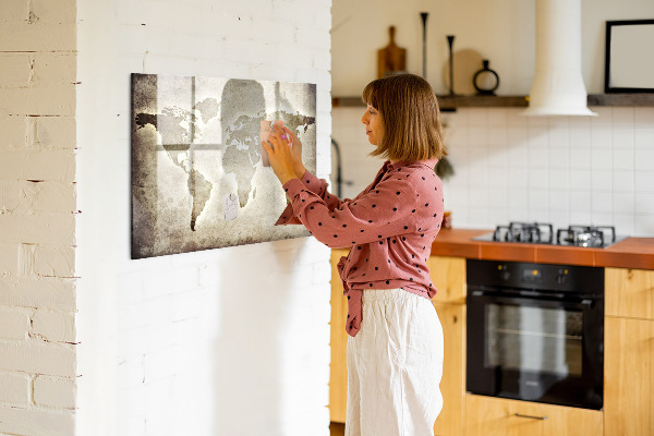 Kresliaca magnetická tabuľa Mapa spomienok s osobnými fotografiami