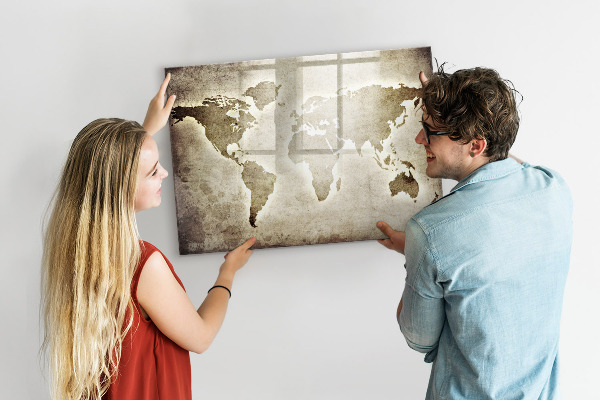 Kresliaca magnetická tabuľa Mapa spomienok s osobnými fotografiami