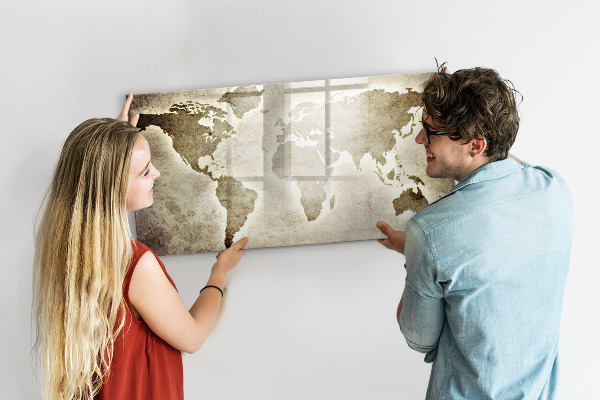 Kresliaca magnetická tabuľa Mapa spomienok s osobnými fotografiami