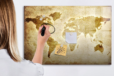 Magnetická popisovateľná tabuľa Mapa sveta s osobnými spomienkami
