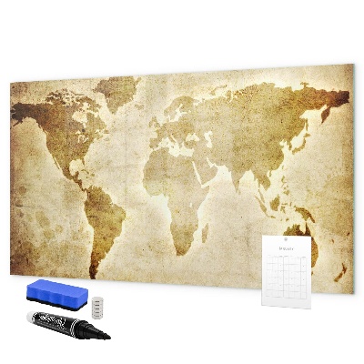Magnetická popisovateľná tabuľa Mapa sveta s osobnými spomienkami