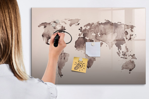 Magnetická popisovateľná tabuľa Mapa sveta s osobnými spomienkami