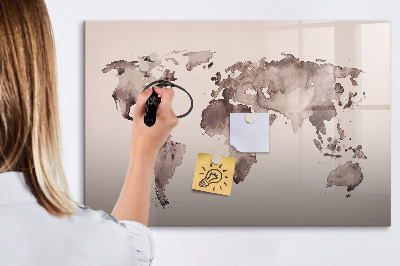 Magnetická popisovateľná tabuľa Mapa sveta s osobnými spomienkami