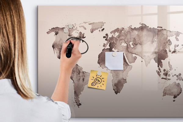 Magnetická popisovateľná tabuľa Mapa sveta s osobnými spomienkami