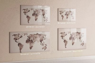 Magnetická popisovateľná tabuľa Mapa sveta s osobnými spomienkami