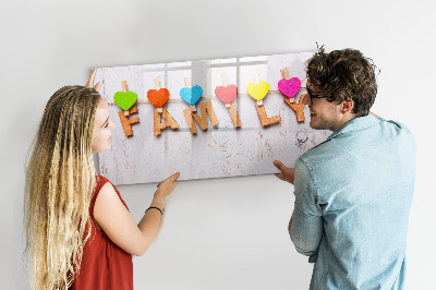 Magnetická popisovateľná tabuľa Farebné spomienky na šnúre fotografií