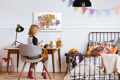 Magnetická popisovateľná tabuľa Rodokmeň s miestom na fotografie