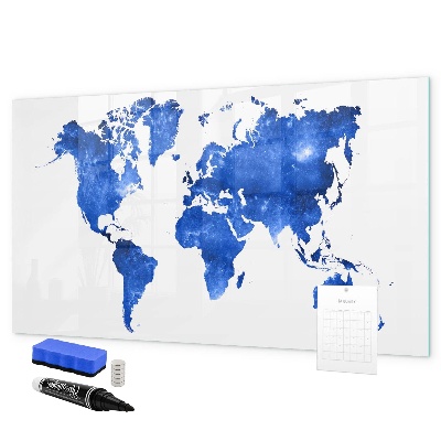 Magnetická popisovateľná tabuľa Mapa sveta s miestami fotenia