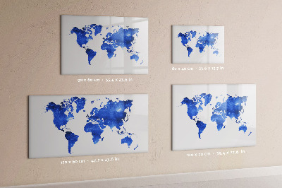 Magnetická popisovateľná tabuľa Mapa sveta s miestami fotenia