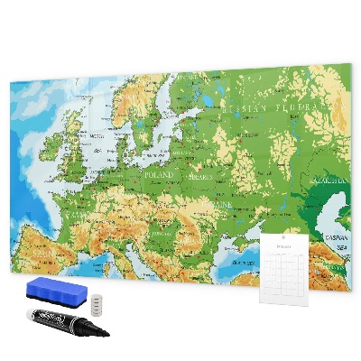Kresliaca magnetická tabuľa Mapa Európy pre osobné spomienky