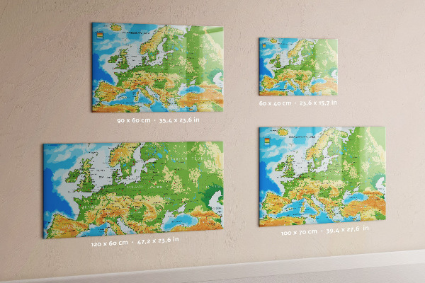 Kresliaca magnetická tabuľa Mapa Európy pre osobné spomienky