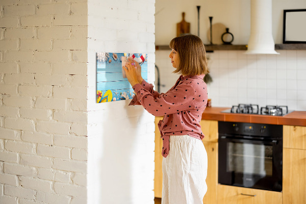 Magnetická popisovateľná tabuľa Letné spomienky pri mori