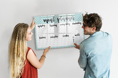 Magnetická popisovateľná tabuľa Plánovač jedál na celý týždeň