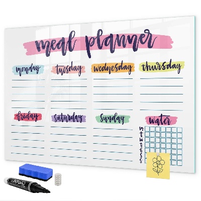 Magnetická popisovateľná tabuľa Denný plánovač jedál