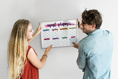 Magnetická popisovateľná tabuľa Denný plánovač jedál