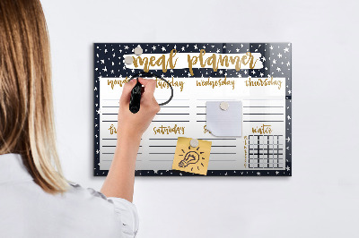 Magnetická popisovateľná tabuľa Plánovač jedál na každý týždeň