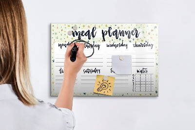Kresliaca magnetická tabuľa Plánovač jedál na každý týždeň