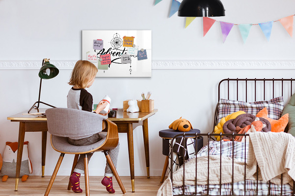 Kresliaca magnetická tabuľa Moderná tabuľa na fotografie a poznámky