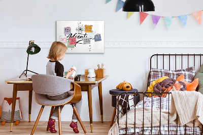 Kresliaca magnetická tabuľa Moderná tabuľa na fotografie a poznámky