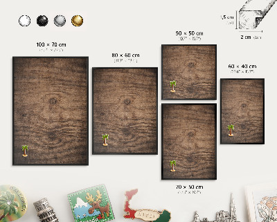 Tabula na magnetky na stenu čierna rama Drevená textúra