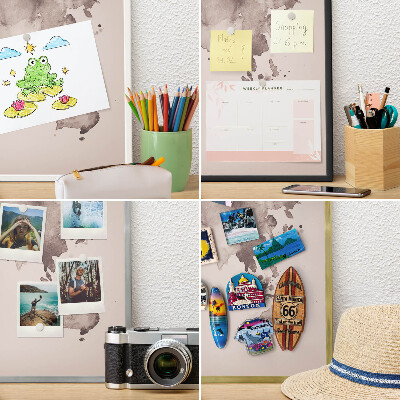 Tabula na magnetky na stenu čierna rama Mapa sveta
