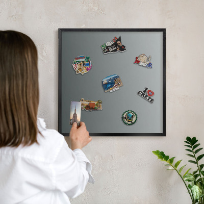 Magnetická dekoračná tabuľa na stenu v čiernej rame Modrý gradient