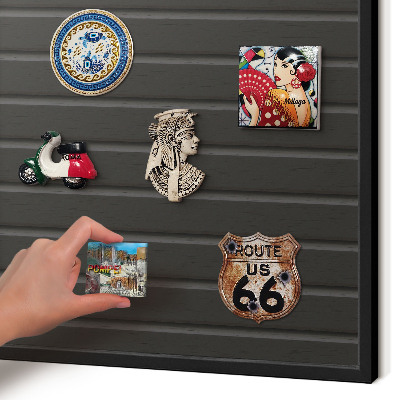 Tabula na magnetky na stenu čierna rama Textúra panelu