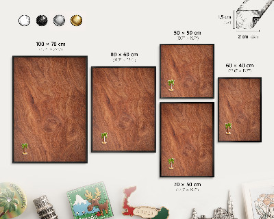 Tabula na magnetky na stenu čierna rama Drevená štruktúra