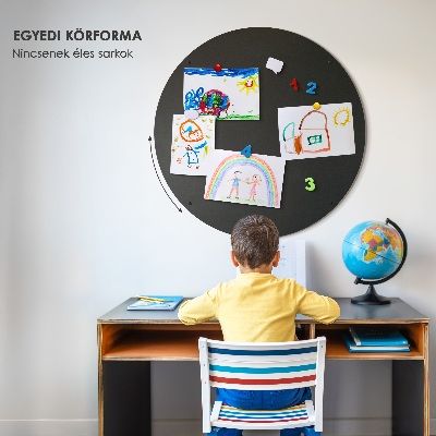 Magnetická tabuľa na zbierku magnetiek okrúhla čierna