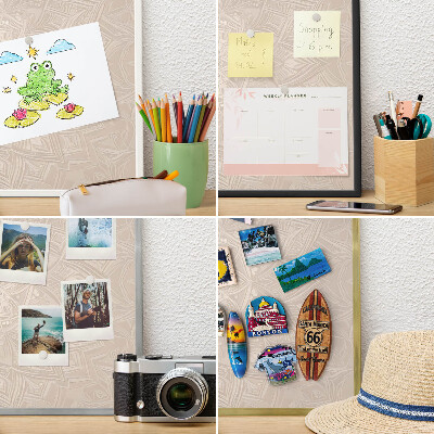 Nástenná tabuľa na magnetky strieborná rama Dekoratívna mandala