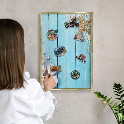 Magneticka tabula na stenu zlatá rama Prázdninový odpočinok