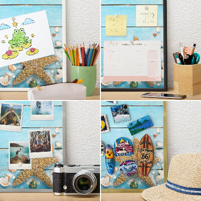 Magneticka tabula na stenu zlatá rama Prázdninový odpočinok